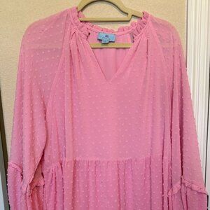 CeCe Pink Dobby Dress